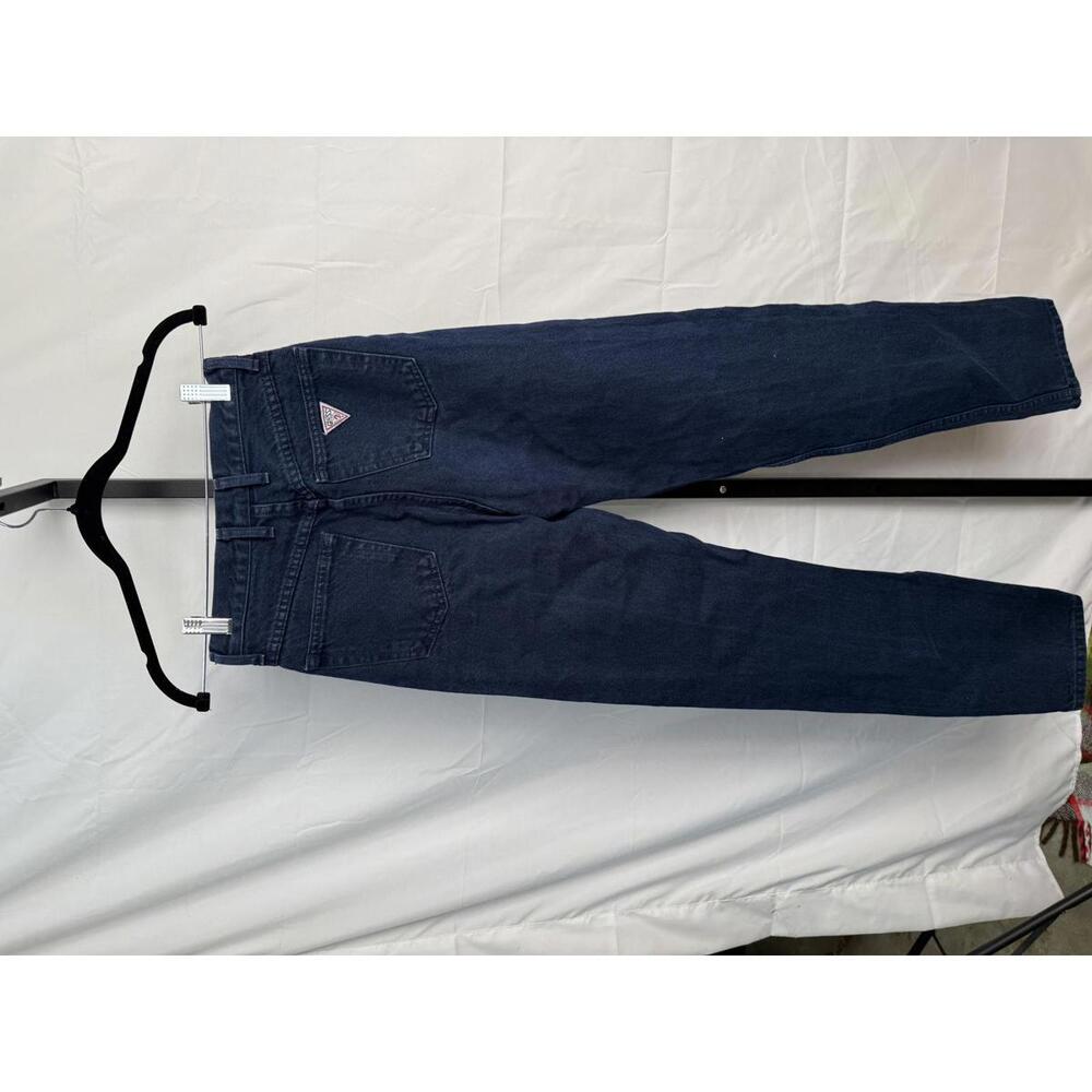EUC Vintage 80’s Guess by George Marciano Dark Blue Jeans w/Red Pocket Triangle